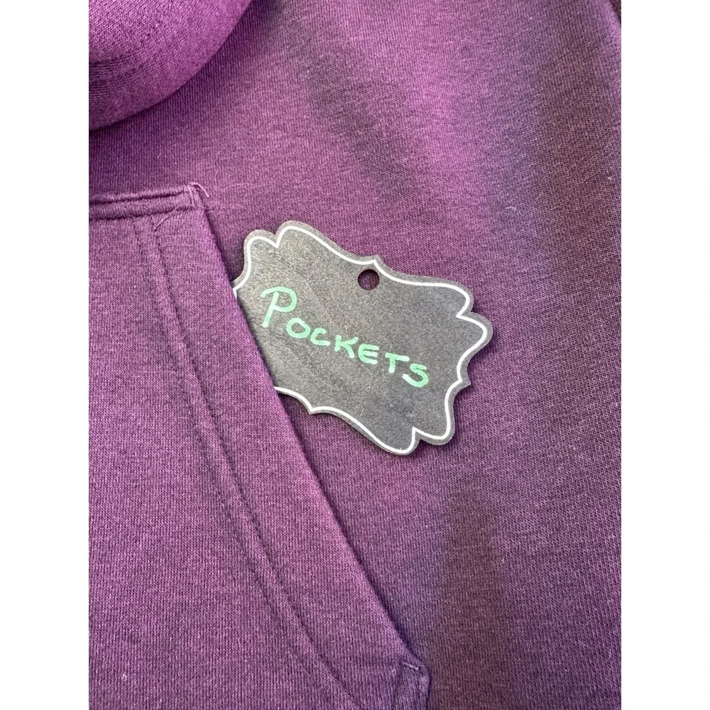 Nike Hoodie Womens M Fleece Rally Funnel Neck Hoodie Sweatshirt Purple Pockets‎